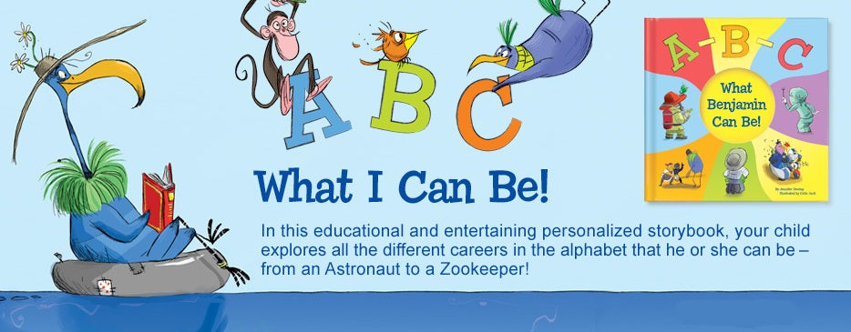 A-B-C  What I Can Be Personalized Kid's Book