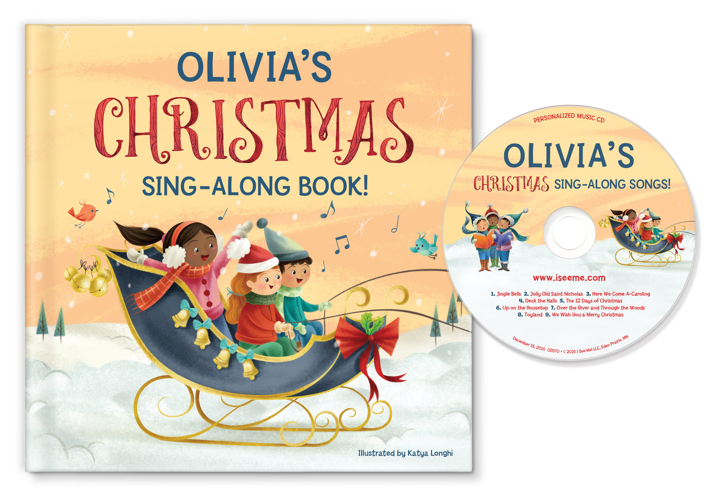 My Christmas Sing Along Personalized Kid's Book & Songs Gift Set