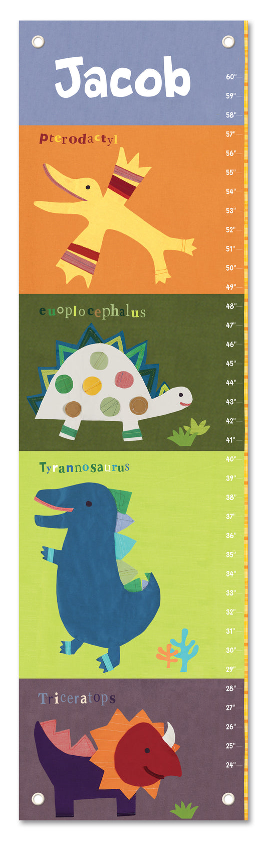 Dinosaur Personalized Kid's Growth Chart