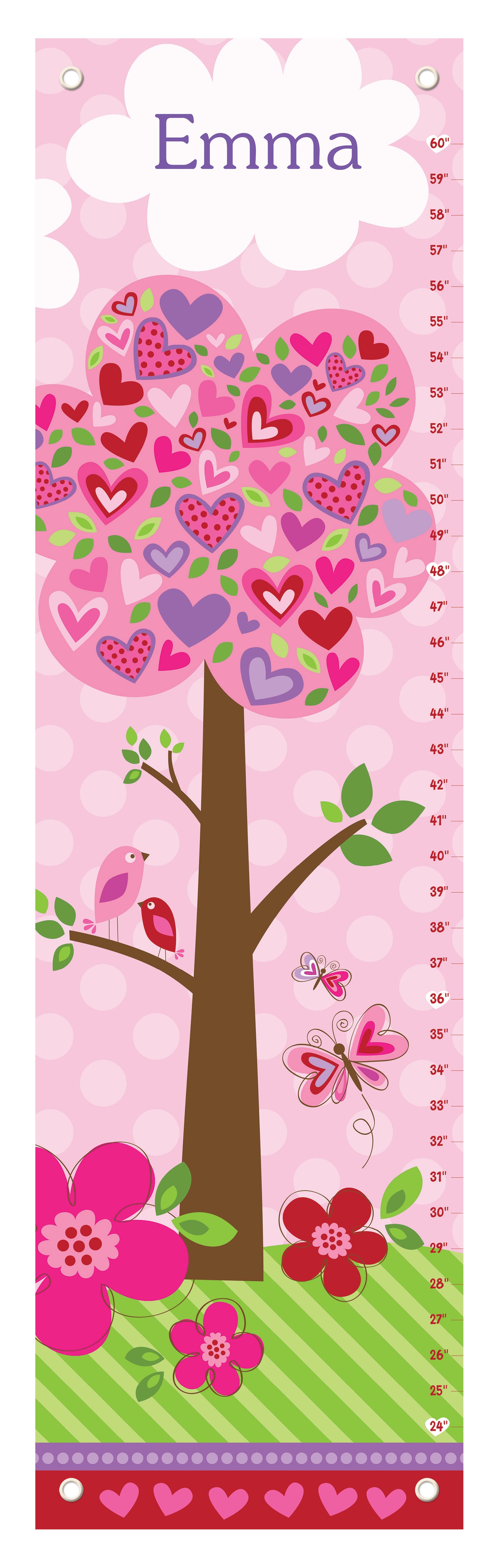 Love is in the Air Personalized Growth Chart