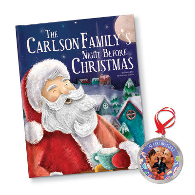 Personalized Kid's Christmas Book and Ornament Gift Set