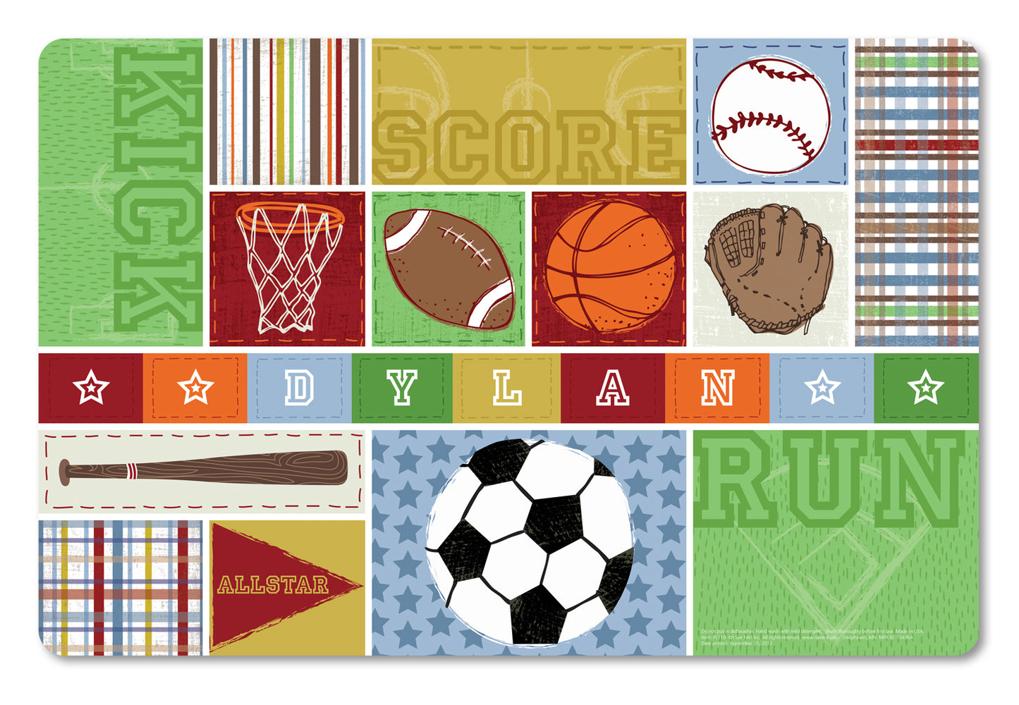 Sports Placemat Personalized