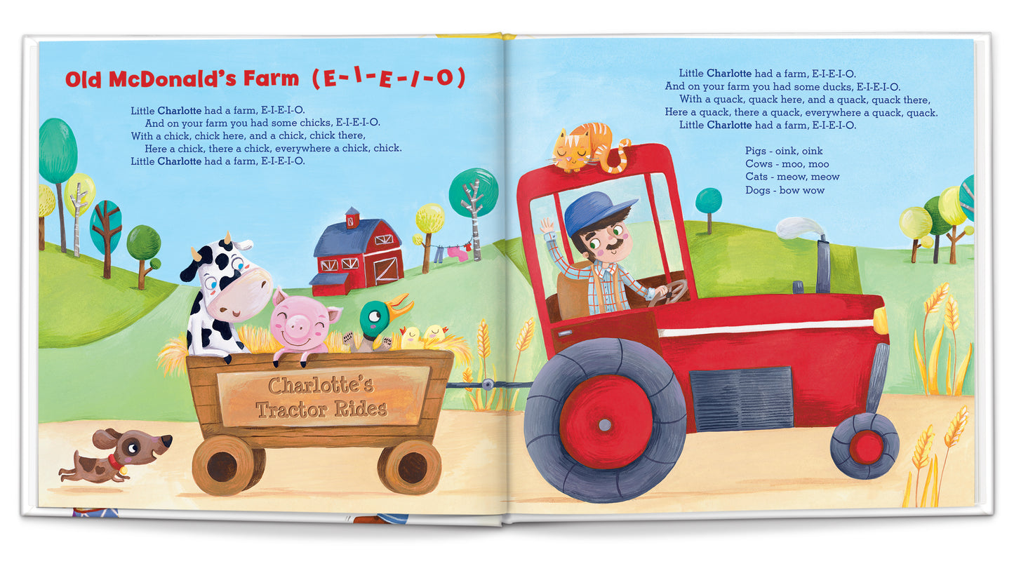 Personalized Sing Along Kids Book and CD