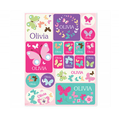 Personalized Butterfly Kid Stickers