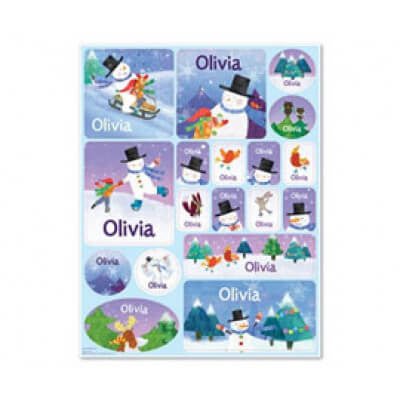 My Magical Snowman Personalized Kids Stickers