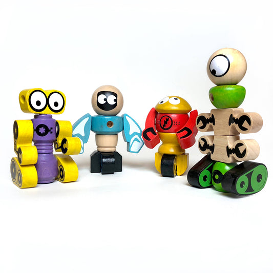 28 Piece Tinker Totter Robot Character Playset
